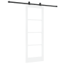 Puerta Corrediza con Juego de Accesorios "ORKDAL" Blanca 78x211 cm, Puerta Interior con Vidrio "ORKDAL" Blanca 78x211x4 cm by...