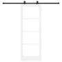 Puerta Corrediza con Juego de Accesorios "ORKDAL" Blanca 78x211 cm, Puerta Interior con Vidrio "ORKDAL" Blanca 78x211x4 cm by...