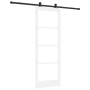 Puerta Corrediza con Juego de Accesorios "ORKDAL" Blanca 78x211 cm, Puerta Interior con Vidrio "ORKDAL" Blanca 78x211x4 cm by...