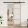 Puerta Deslizante con Hardware 'ORKDAL'78x232 cm, Puerta Interior con Vidrio 'ORKDAL'78x232x4 cm Madera de Pino Sólida by , D...