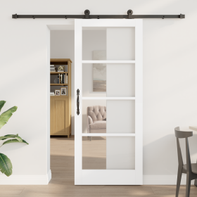Puerta deslizante con conjunto de herrajes