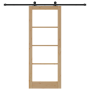 Puerta corrediza con herrajes 'ORKDAL'83x211 cm, Puerta interior con cristal 'ORKDAL'83x211x4 cm de pino macizo von , Türen f...