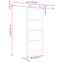 Puerta corrediza con herrajes 'ORKDAL'83x211 cm, Puerta interior con cristal 'ORKDAL'83x211x4 cm de pino macizo von , Türen f...