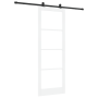 Puerta Corrediza con Juego de Herrajes 'ORKDAL'Blanca 83x232 cm, Puerta Interior con Cristal 'ORKDAL'Blanca 83x232x4 cm von ,...