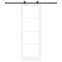 Puerta Corrediza con Juego de Herrajes 'ORKDAL'Blanca 83x232 cm, Puerta Interior con Cristal 'ORKDAL'Blanca 83x232x4 cm von ,...