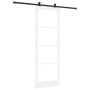 Puerta Corrediza con Juego de Herrajes 'ORKDAL'Blanca 83x232 cm, Puerta Interior con Cristal 'ORKDAL'Blanca 83x232x4 cm von ,...