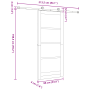 Puerta Deslizante con set de hardware 'ORKDAL'Blanca 86x198.5 cm, Puerta Interior con vidrio 'ORKDAL'Blanca 86x198.5x4 cm von...
