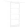 Puerta Deslizante con Juego de Herrajes 'ORKDAL'Blanca 93x202 cm, Puerta Interior con Vidrio 'ORKDAL'Blanca 93x202x4 cm von ,...