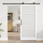 Puerta Deslizante con Juego de Herrajes 'ORKDAL'Blanca 93x202 cm, Puerta Interior con Vidrio 'ORKDAL'Blanca 93x202x4 cm von ,...