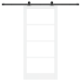 Puerta Deslizante con Juego de Herrajes 'ORKDAL'Blanca 93x202 cm, Puerta Interior con Vidrio 'ORKDAL'Blanca 93x202x4 cm von ,...