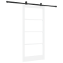 Puerta Deslizante con Juego de Herrajes 'ORKDAL'Blanca 93x202 cm, Puerta Interior con Vidrio 'ORKDAL'Blanca 93x202x4 cm von ,...