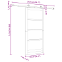Puerta Deslizante con Juego de Herrajes 'ORKDAL'Blanca 93x202 cm, Puerta Interior con Vidrio 'ORKDAL'Blanca 93x202x4 cm von ,...