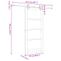 Puerta Deslizante con Herrajes 93x211 cm de Madera de Pino, Puerta Interior con Vidrio 'ORKDAL'93x211x4 cm de Madera de Pino ...