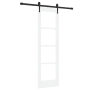 Puerta Deslizante con Juego de Hardware 'ORKDAL'Blanca 61x198.5 cm, Puerta Interior con Vidrio 'ORKDAL'Blanca 61x198.5x4 cm v...