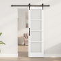 Puerta Deslizante con Juego de Hardware 'ORKDAL'Blanca 61x198.5 cm, Puerta Interior con Vidrio 'ORKDAL'Blanca 61x198.5x4 cm v...