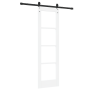 Puerta Deslizante con Juego de Hardware 'ORKDAL'Blanca 61x198.5 cm, Puerta Interior con Vidrio 'ORKDAL'Blanca 61x198.5x4 cm v...