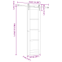 Puerta Deslizante con Juego de Hardware 'ORKDAL'Blanca 61x198.5 cm, Puerta Interior con Vidrio 'ORKDAL'Blanca 61x198.5x4 cm v...