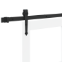 Puerta Corredera con Juego de Hardware 'ORKDAL'Blanca 73.5x211 cm, Puerta de Interior con Cristal 'ORKDAL'Blanca 73.5x211x4 c...