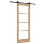 Puerta Corredera con Kit de Hardware 'ORKDAL'78x202 cm, Puerta Interior con Cristal 'ORKDAL'78x202x4 cm Madera Sólida de Pino...