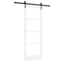 Puerta Deslizante con Juego de Hardware 'ORKDAL'Blanca 78x202 cm, Puerta Interior con Cristal 'ORKDAL'Blanca 78x202x4 cm de ,...
