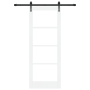 Puerta Deslizante con Juego de Hardware 'ORKDAL'Blanca 78x202 cm, Puerta Interior con Cristal 'ORKDAL'Blanca 78x202x4 cm de ,...