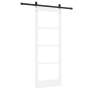 Puerta Deslizante con Juego de Hardware 'ORKDAL'Blanca 78x202 cm, Puerta Interior con Cristal 'ORKDAL'Blanca 78x202x4 cm de ,...