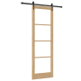 Puerta deslizante con hardware 'ORKDAL'78x232 cm, Puerta interior con cristal 'ORKDAL'78x232x4 cm de madera sólida de pino by...