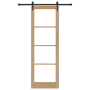 Puerta deslizante con hardware 'ORKDAL'78x232 cm, Puerta interior con cristal 'ORKDAL'78x232x4 cm de madera sólida de pino by...