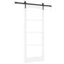 Puerta Deslizante con Juego de Hardware 'ORKDAL'Blanca 83x202 cm, Puerta Interior con Cristal 'ORKDAL'Blanca 83x202x4 cm by ,...