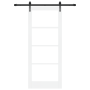Puerta Deslizante con Juego de Hardware 'ORKDAL'Blanca 83x202 cm, Puerta Interior con Cristal 'ORKDAL'Blanca 83x202x4 cm by ,...
