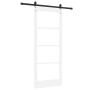 Puerta Deslizante con Juego de Hardware 'ORKDAL'Blanca 83x202 cm, Puerta Interior con Cristal 'ORKDAL'Blanca 83x202x4 cm by ,...