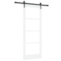 Puerta Corredera con Juego de Herrajes "ORKDAL" Blanca 83x211 cm, Puerta Interior con Cristal "ORKDAL" Blanca 83x211x4 cm by ...