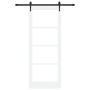 Puerta Corredera con Juego de Herrajes "ORKDAL" Blanca 83x211 cm, Puerta Interior con Cristal "ORKDAL" Blanca 83x211x4 cm by ...
