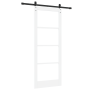 Puerta Corredera con Juego de Herrajes "ORKDAL" Blanca 83x211 cm, Puerta Interior con Cristal "ORKDAL" Blanca 83x211x4 cm by ...