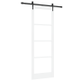 Puerta deslizante con juego de accesorios 'ORKDAL'blanca 83x232 cm, Puerta interior con vidrio 'ORKDAL'blanca 83x232x4 cm by ...