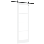 Puerta deslizante con juego de accesorios 'ORKDAL'blanca 83x232 cm, Puerta interior con vidrio 'ORKDAL'blanca 83x232x4 cm by ...