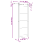 Puerta deslizante con juego de accesorios 'ORKDAL'blanca 83x232 cm, Puerta interior con vidrio 'ORKDAL'blanca 83x232x4 cm by ...