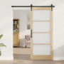 Puerta corrediza con hardware 'ORKDAL'86x198.5 cm, Puerta interior con vidrio 'ORKDAL'86x198.5x4 cm de madera maciza de pino ...