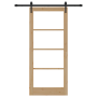 Puerta corrediza con hardware 'ORKDAL'86x198.5 cm, Puerta interior con vidrio 'ORKDAL'86x198.5x4 cm de madera maciza de pino ...