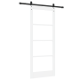 Puerta Deslizante con Juego de Herrajes 'ORKDAL'Blanca 86x211 cm, Puerta Interior con Cristal 'ORKDAL'Blanca 86x211x4 cm von ...