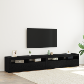 Cabinets para TV 2 pcs con luces LED de roble negro y madera de buena calidad von , TV-Möbel - Ref: Foro24-3332491, Preis: 16...