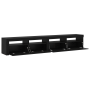 Cabinets para TV 2 pcs con luces LED de roble negro y madera de buena calidad von , TV-Möbel - Ref: Foro24-3332491, Preis: 16...