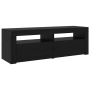 Cabinets para TV 2 pcs con luces LED de roble negro y madera de buena calidad von , TV-Möbel - Ref: Foro24-3332491, Preis: 16...