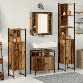 Conjunto de Muebles de Baño de 4 Piezas de Madera Vieja en Madera Ingenierizada by , Bathroom furniture - Ref: Foro24-3332593...