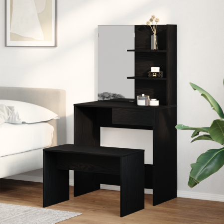 Conjunto de Tocador de Roble Negro de MDF | Foro24.es | Tu tienda online para hogar, jardín y más Foro24.es