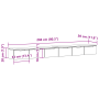 Gabinetes de Pared 2 pcs Roble Negro 102x30x20 cm Madera de Calidad | Foro24.es | Tu tienda online para hogar, jardín y más Foro24.es