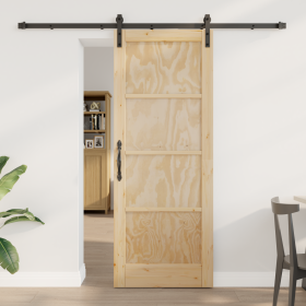Puerta Corredera con Juego de Hardware 78x202 cm