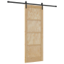 Puerta corredera con herrajes 78x211 cm de madera sólida de pino, Puerta interior 'ORKDAL'78x211x4 cm de madera sólida de pin...