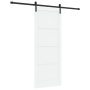 Puerta corrediza con herrajes blanca 83x211 cm de pino macizo, Puerta interior 'ORKDAL'blanca 83x211x4 cm de pino macizo by ,...