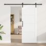 Puerta corrediza con herrajes blanca 83x211 cm de pino macizo, Puerta interior 'ORKDAL'blanca 83x211x4 cm de pino macizo by ,...